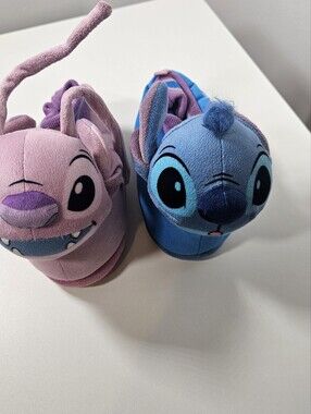 Kids Plush Character Slippers - Blue and Purple
